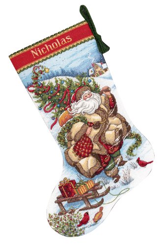 Gold Collection Santa's Journey Stocking Counted Cross Stitch